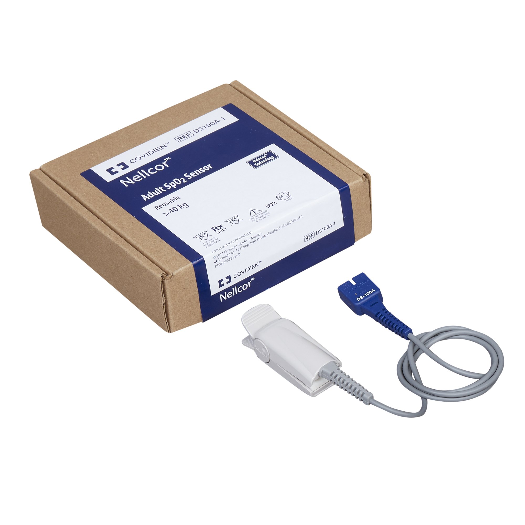 Sensor Clip SpO2 Sensor Nellcor® Finger Durasensor Adult by Medtronic/Minimally Invasive Therapies Group  ID DS100A-1